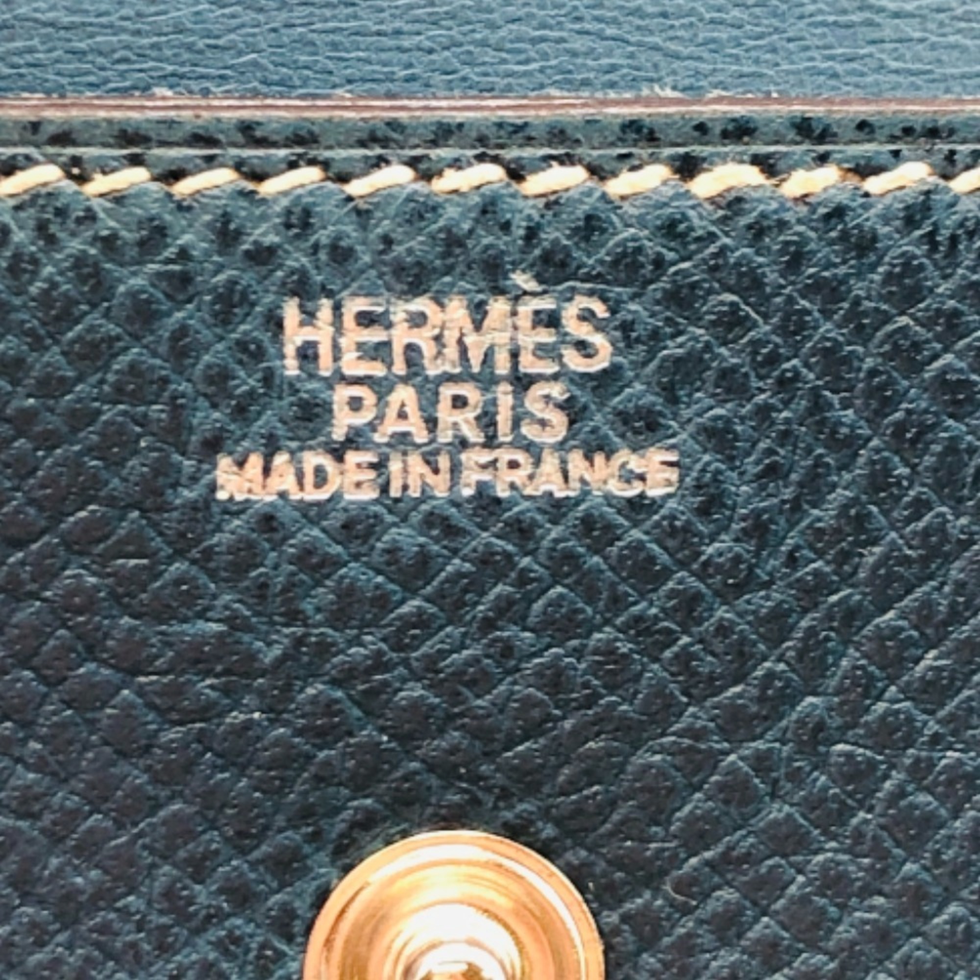 HERMES Hermes Serie Card Case Green Women's