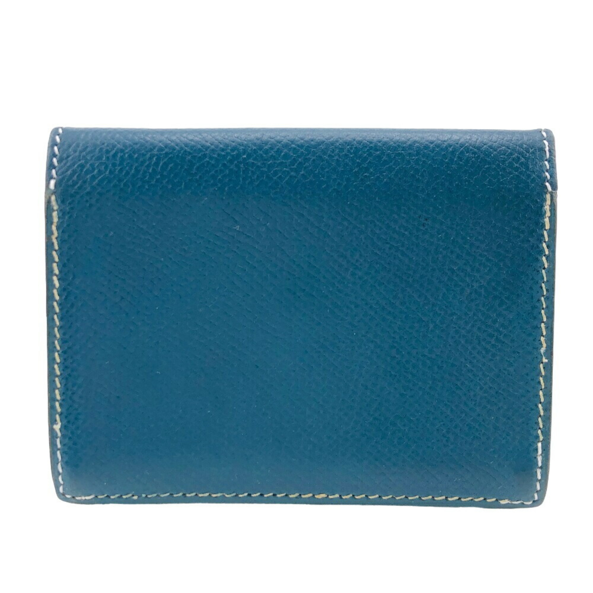 HERMES Hermes Serie Card Case Green Women's