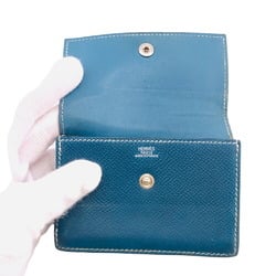 HERMES Hermes Serie Card Case Green Women's