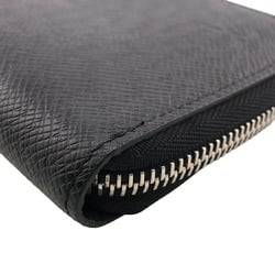 LOUIS VUITTON M30503 Zippy Wallet Vertical Round Taiga Long Black Men's