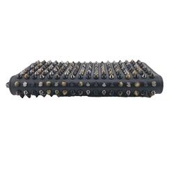 Christian Louboutin Round Studs Long Wallet Black Unisex