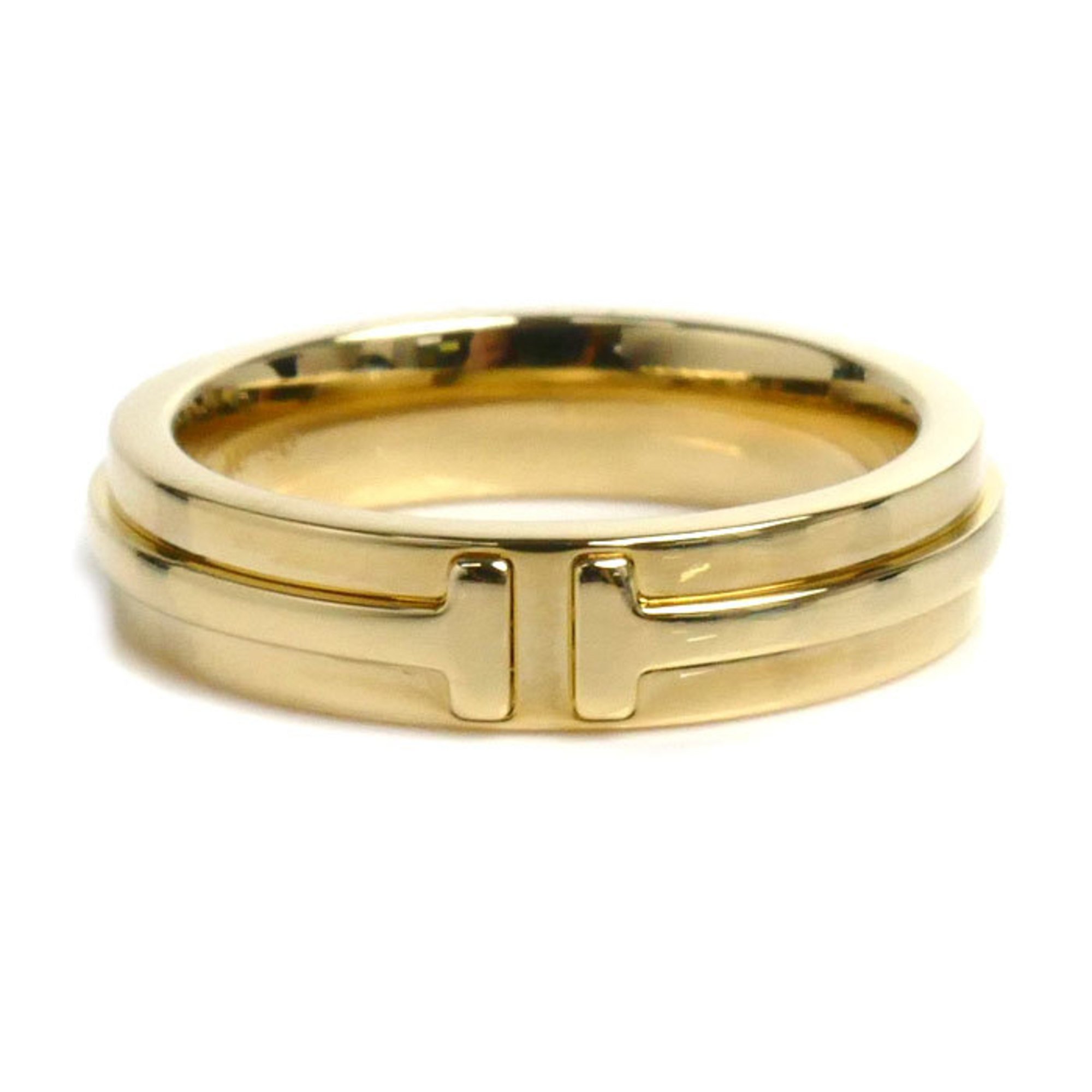 TIFFANY&Co. Tiffany K18YG Yellow Gold T TWO Narrow Ring, Size 10, 7.2g, Women's