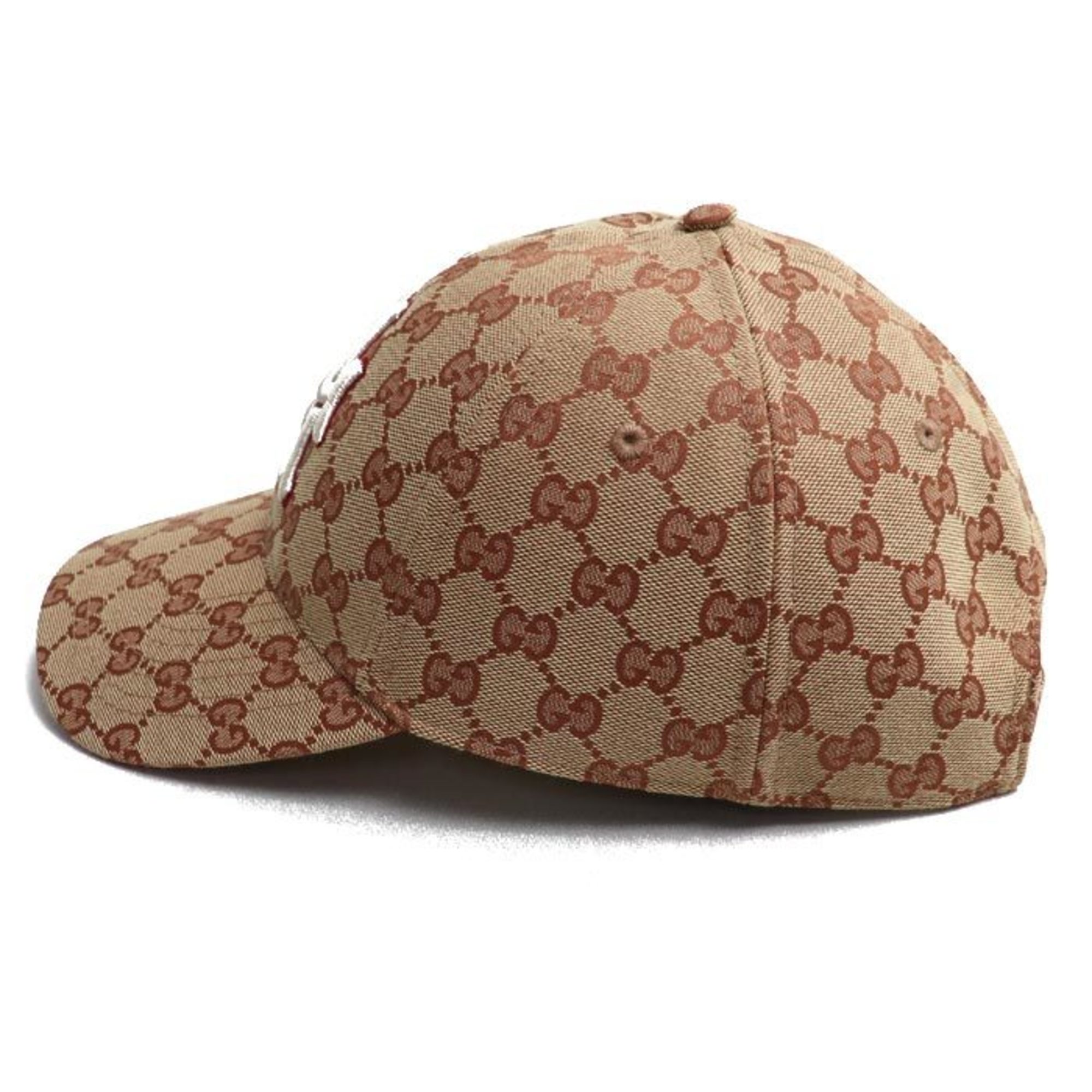 GUCCI LA Angels GG Canvas Cap Beige 57-61cm Unisex