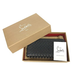 Christian Louboutin Panettone Round Studs Long Wallet Black Unisex