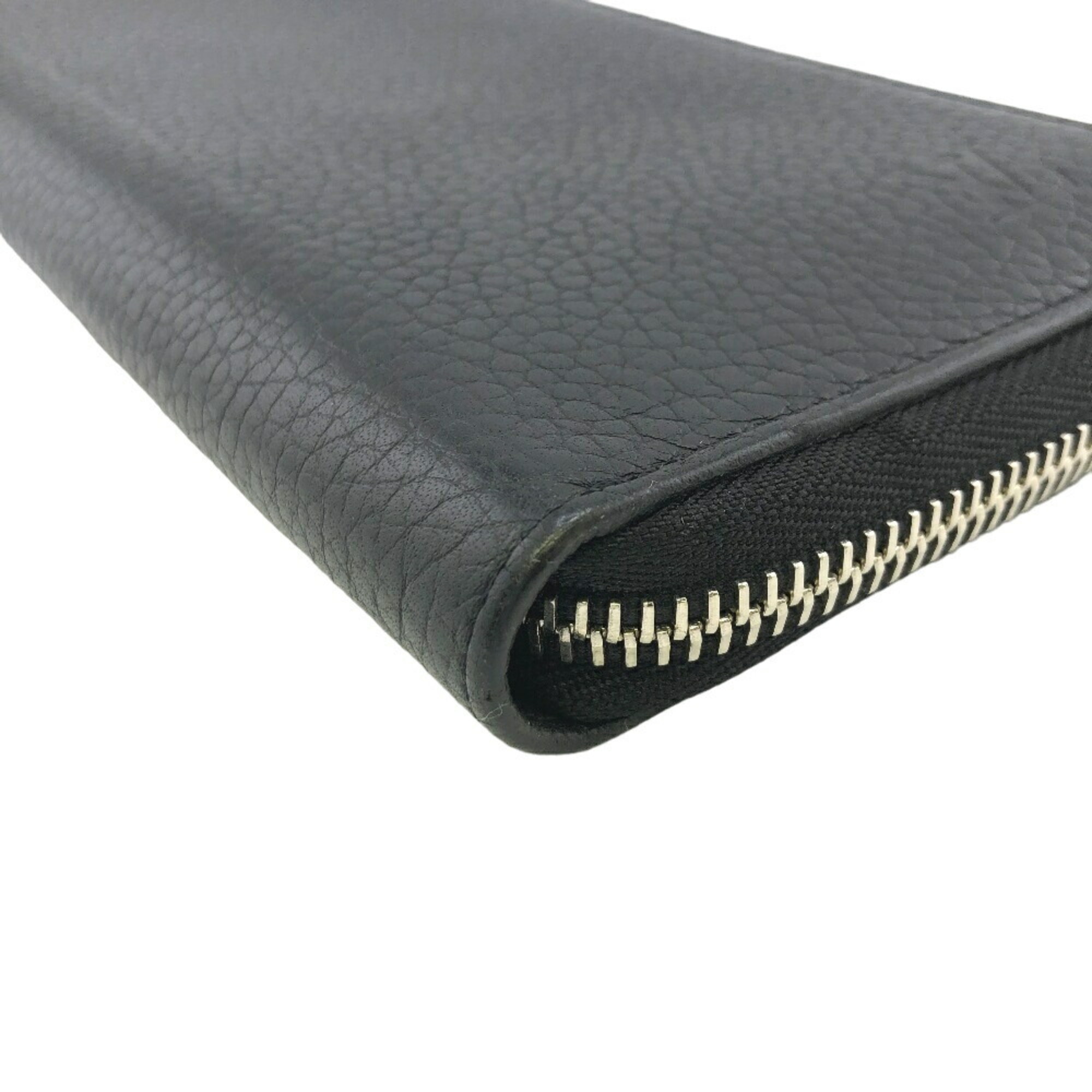 LOUIS VUITTON M58823 Zippy Wallet Vertical Taurillon Long Black Men's