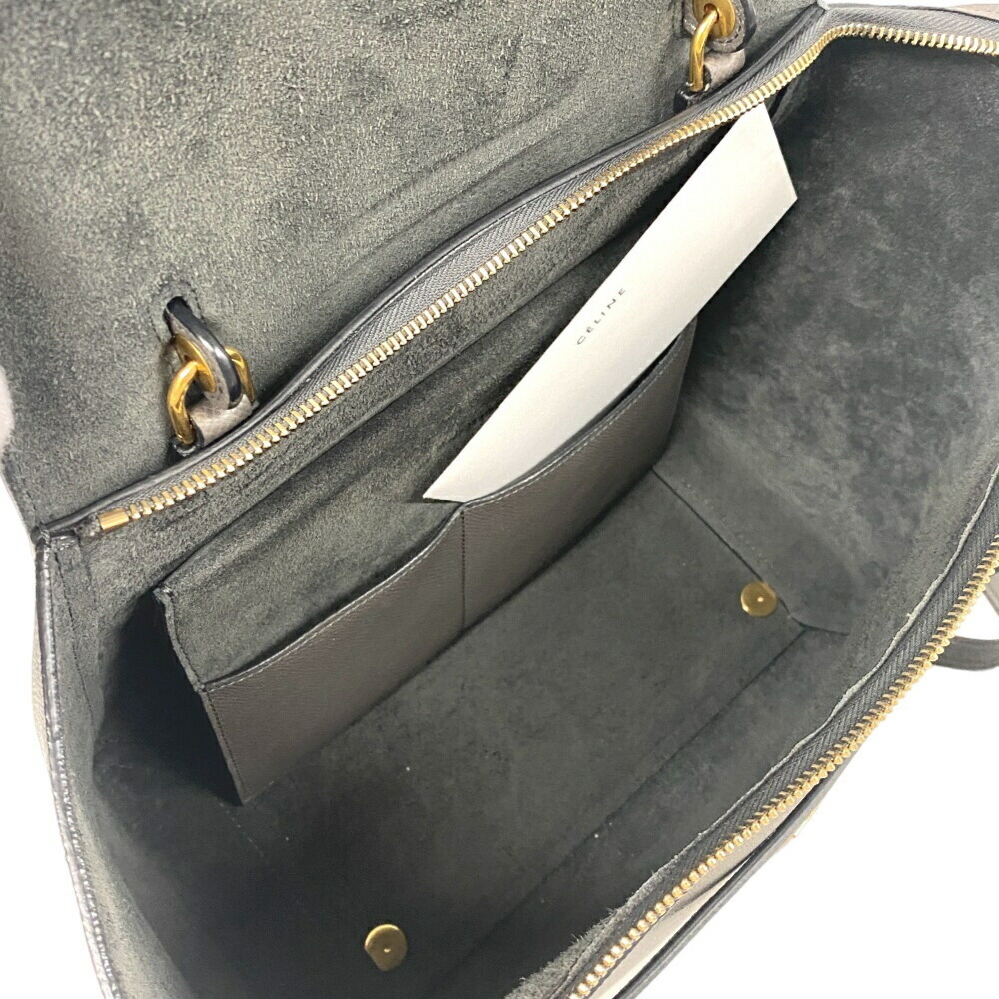 CELINE Belt Bag Handbag Grey Women's