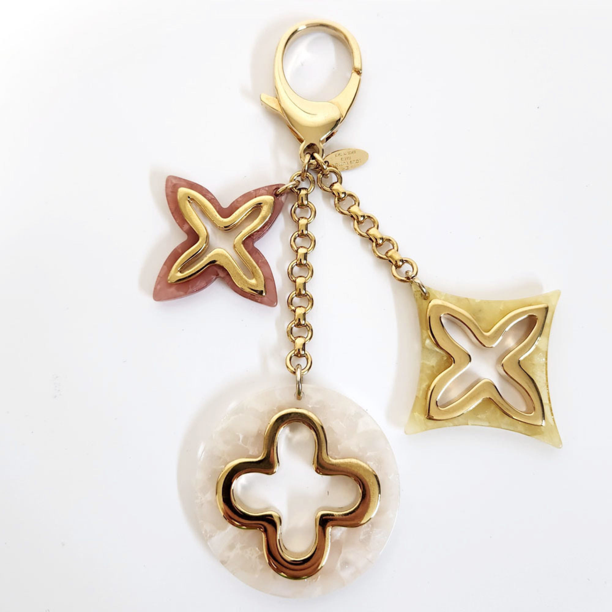 Louis Vuitton LOUISVUITTON Bijoux Sac Ansolence Bag Charm M66884 Gold Metal Key Holder Ring