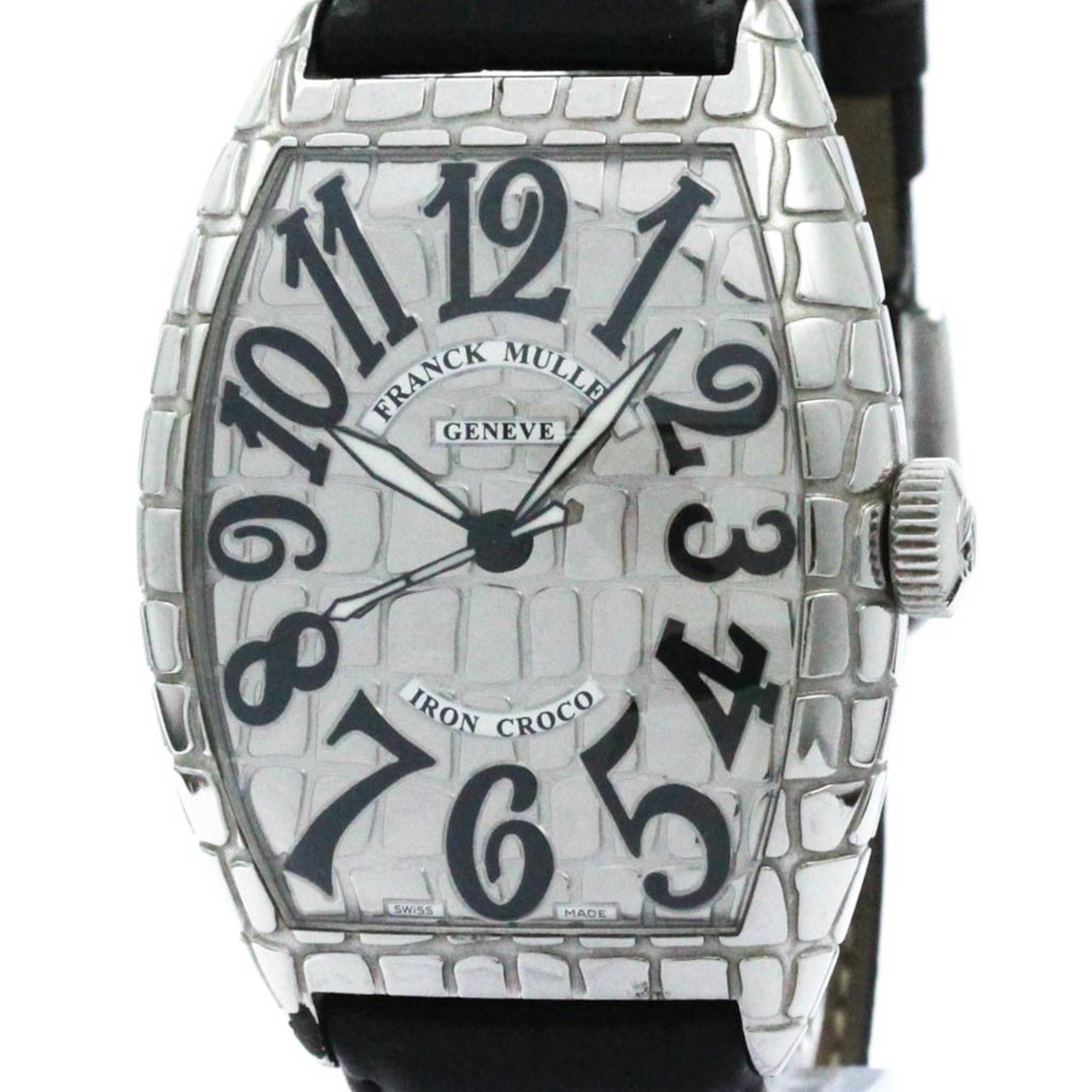 FRANCK MULLER Tourneau Curvex Iron Croco Steel Watch 8880 SC IRON CRO BF573166