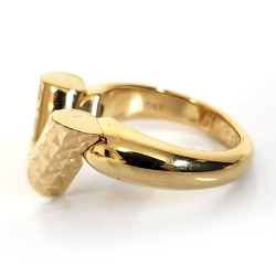 Louis Vuitton LOUISVUITTON Berg Essential LV Guilloching Ring M67443 Gold Metal Women's