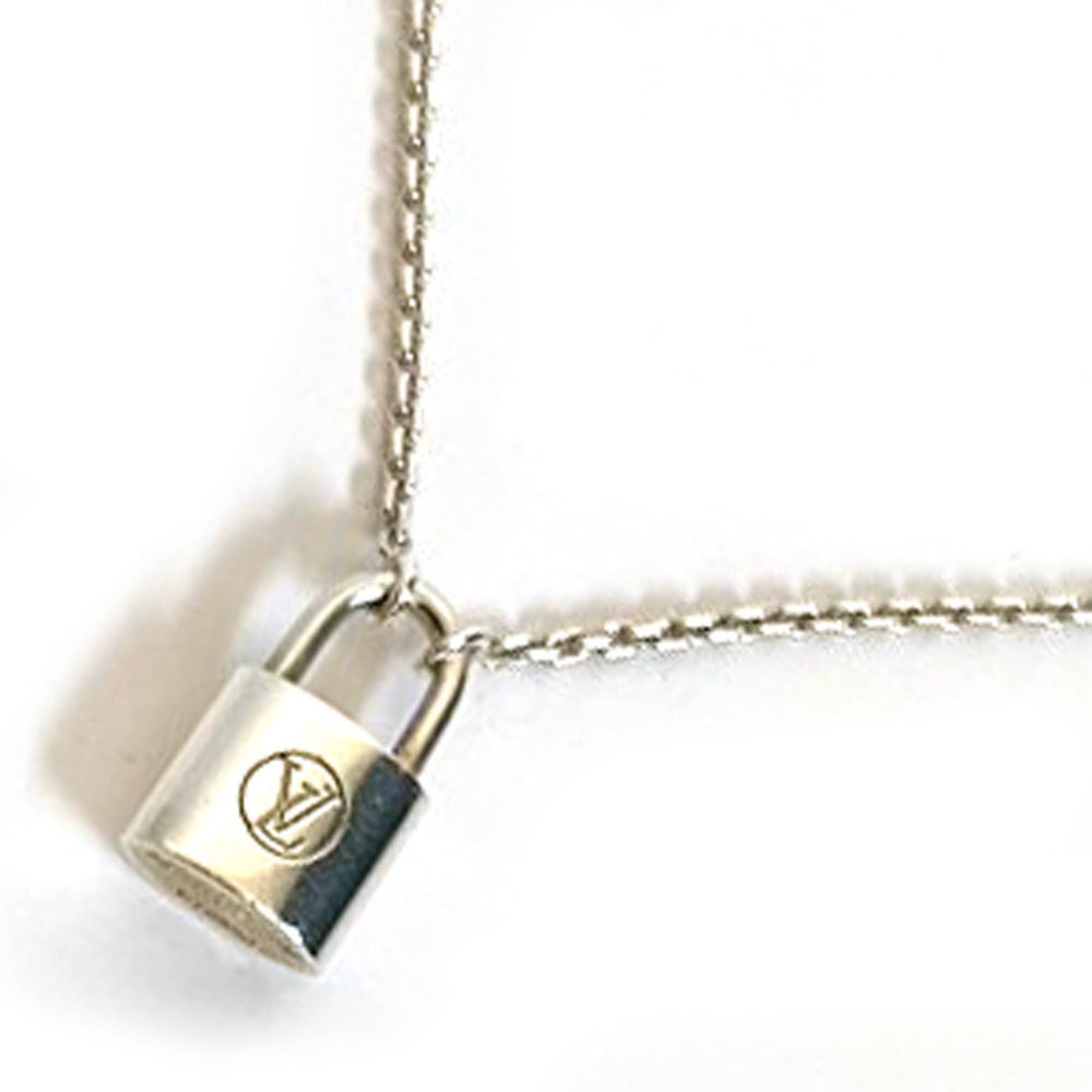 Louis Vuitton LOUISVUITTON Necklace Pendant Lockit Q93559 Silver Ag925 Stamp (Sterling 925) Padlock