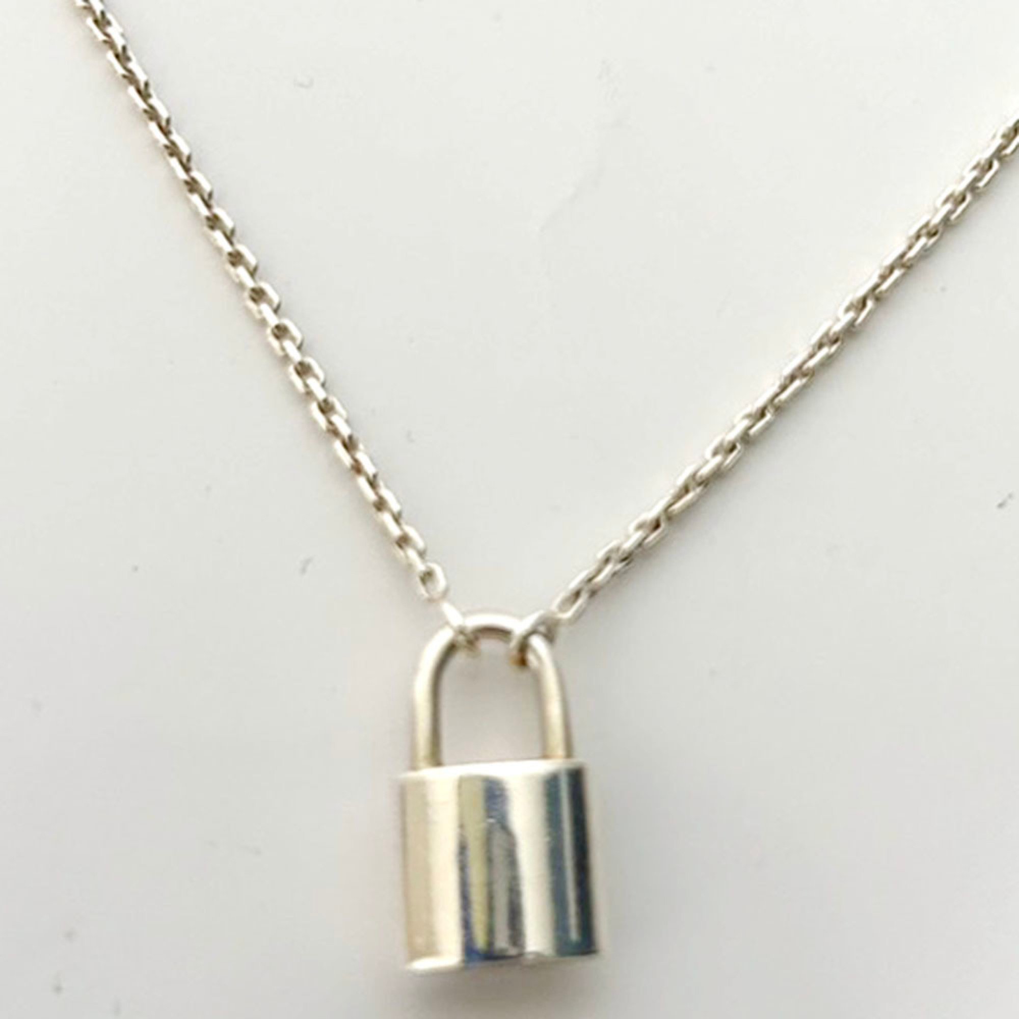 Louis Vuitton LOUISVUITTON Necklace Pendant Lockit Q93559 Silver Ag925 Stamp (Sterling 925) Padlock