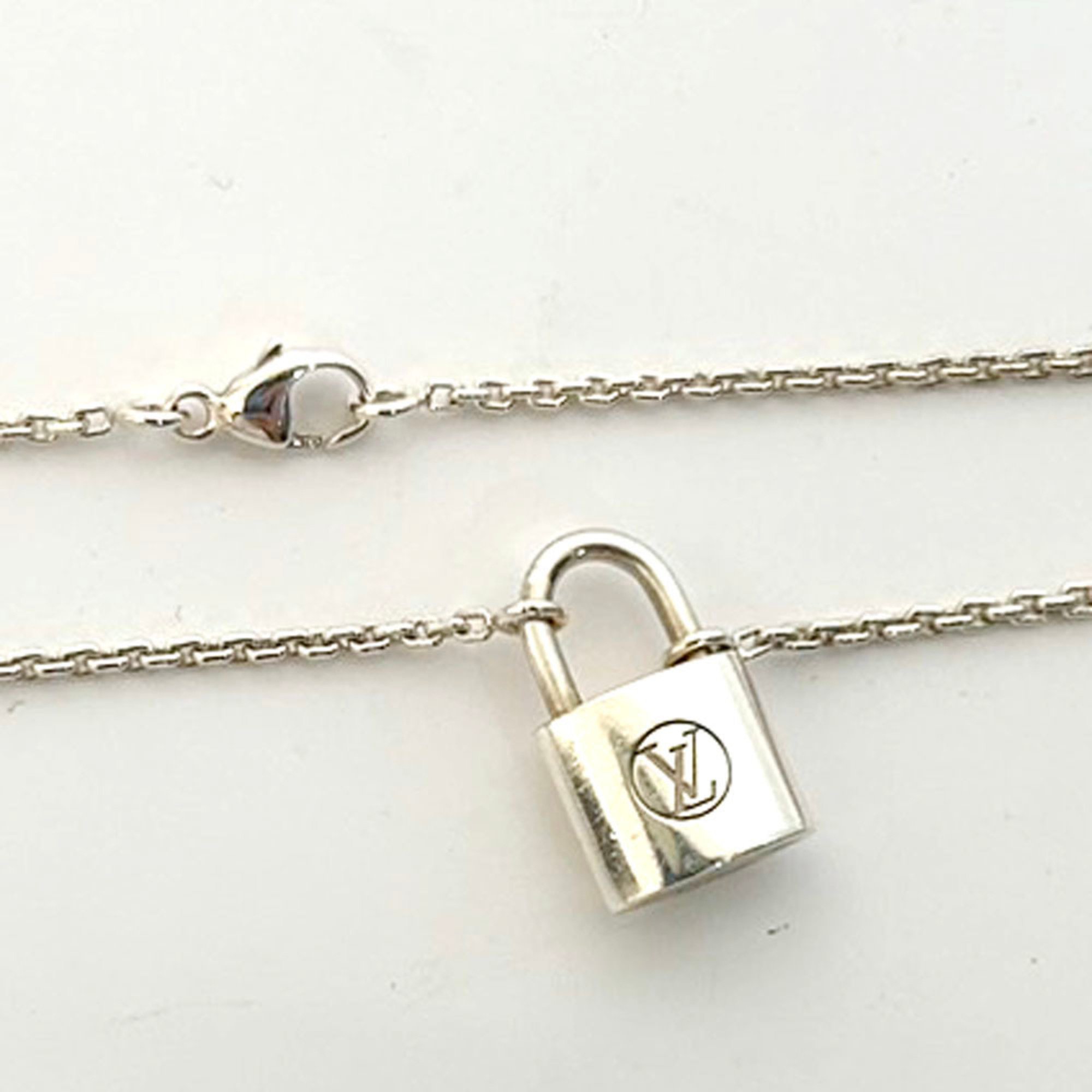 Louis Vuitton LOUISVUITTON Necklace Pendant Lockit Q93559 Silver Ag925 Stamp (Sterling 925) Padlock