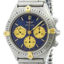 Polished BREITLING Callisto 18K Gold Steel Automatic Mens Watch 80520 BF573259