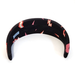 Prada Headband Thunder Black Red Nylon Hair Lightning Pink Women's