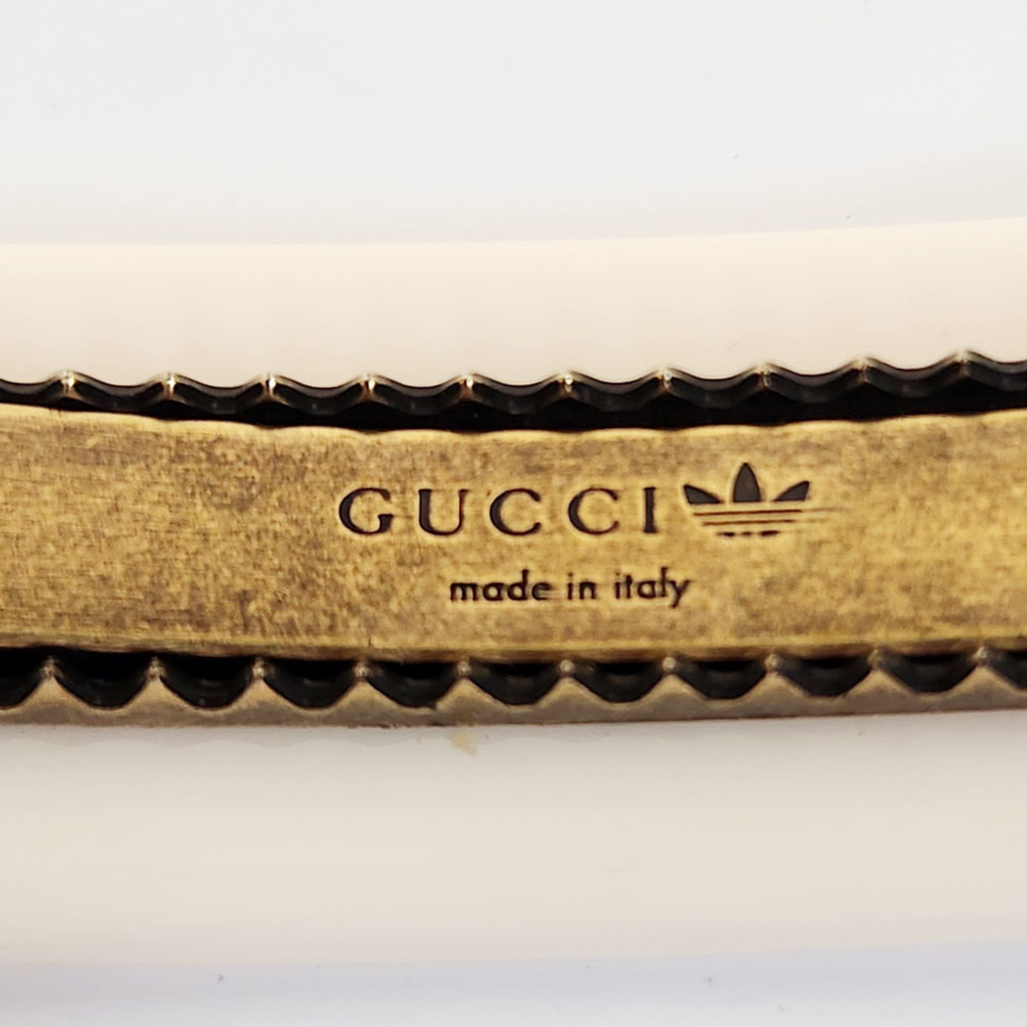 Gucci GUCCI x adidas Hair Clip 702940 Ivory Gold Resin Metal Women's Barrette