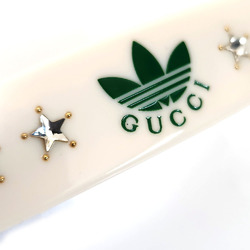 Gucci GUCCI x adidas Hair Clip 702940 Ivory Gold Resin Metal Women's Barrette