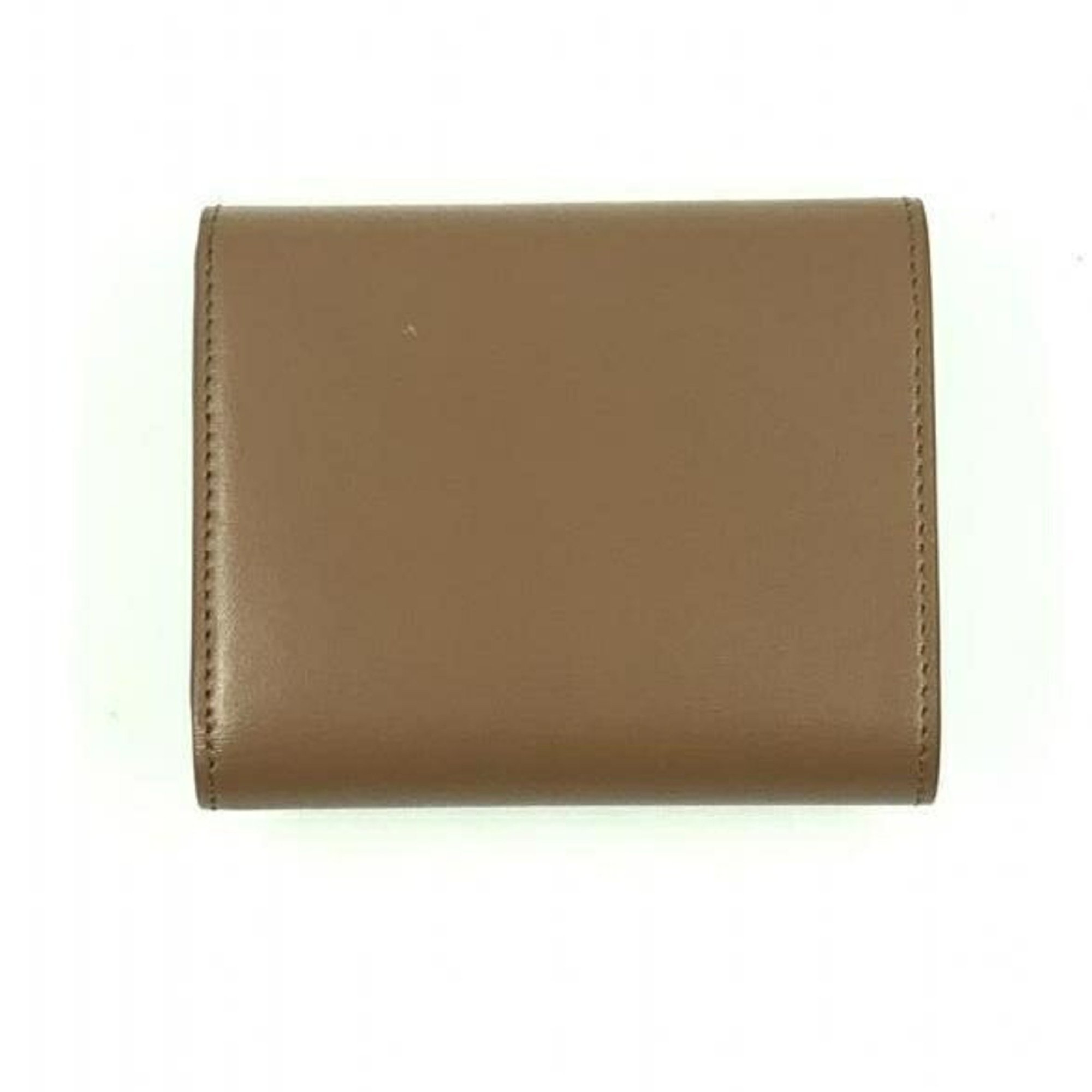 CELINE Triomphe Small Flap Wallet Brown R-A Celine