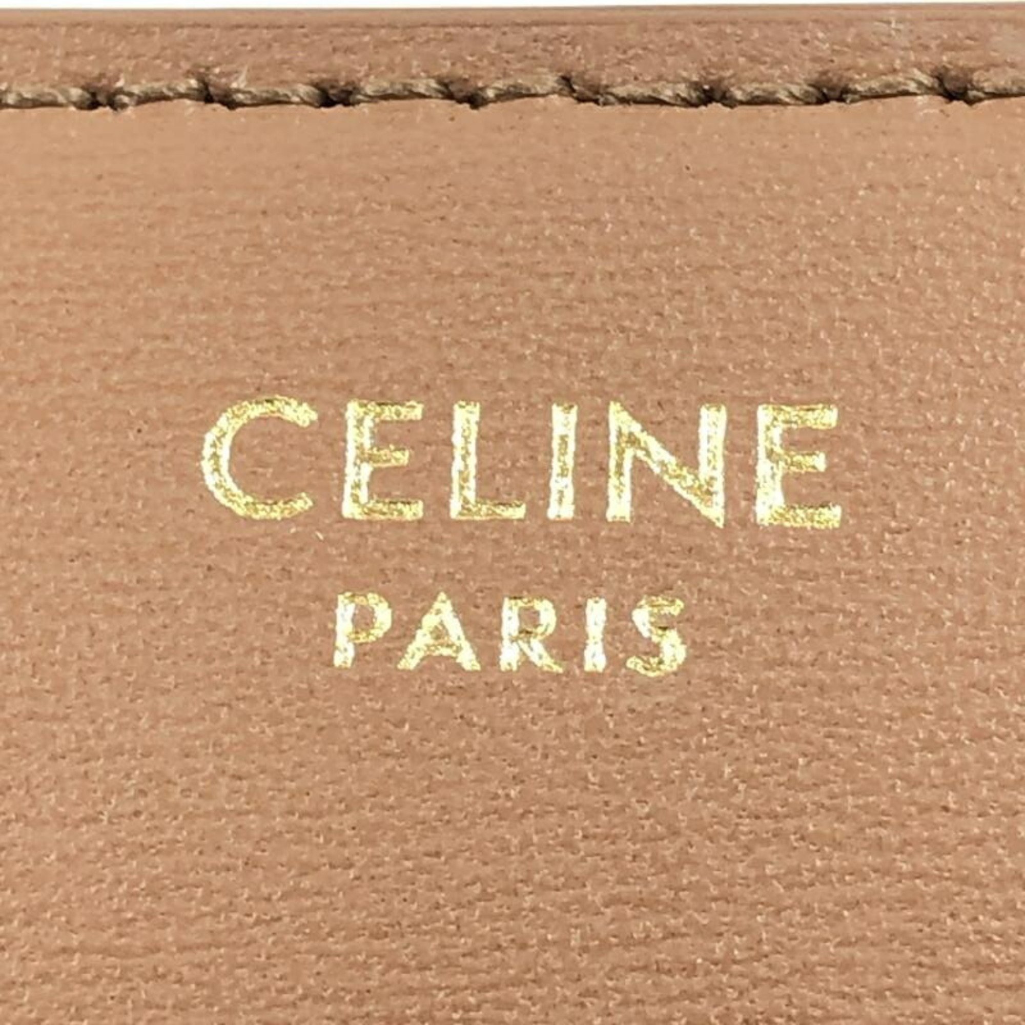 CELINE Triomphe Small Flap Wallet Brown R-A Celine