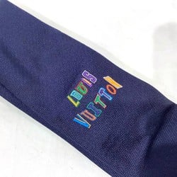 LOUIS VUITTON Cravat Letters x NBA Blue Marine Necktie 100% SILK KB-8612