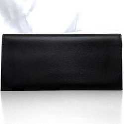 Yves Saint Laurent Bi-fold Long Wallet Black ec-20607 Billfold Leather YVES SAINT LAURENT YSL Men's Retro