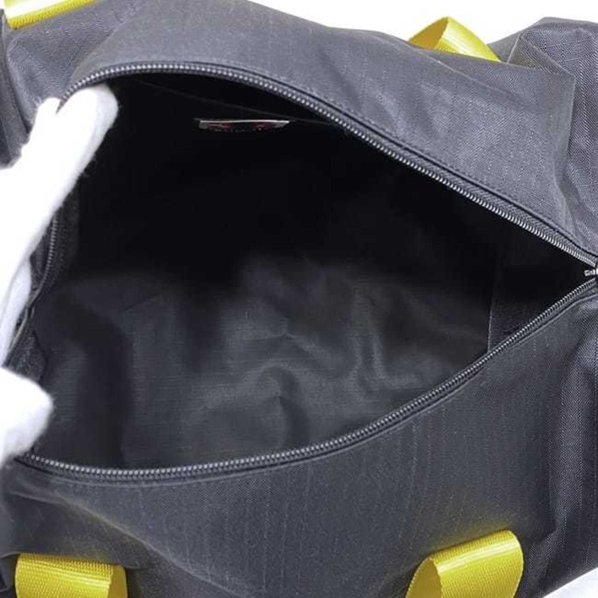 Prada Boston Bag Luna Rossa Black Yellow Sports AVC002 ec-20716 America's Cup 36th Nylon PRADA 2 Nights 3 Days Unisex