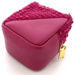 Yves Saint Laurent Saint Laurent Paris Cube Charm Pouch Pink Jamie 669964 f-20702 YSL Canvas Leather SAINT LAURENT PARIS Compact Women's