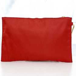 Burberry pouch red ec-20623 nylon rubber BURBERRY with strap carabiner handle ladies