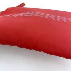 Burberry pouch red ec-20623 nylon rubber BURBERRY with strap carabiner handle ladies