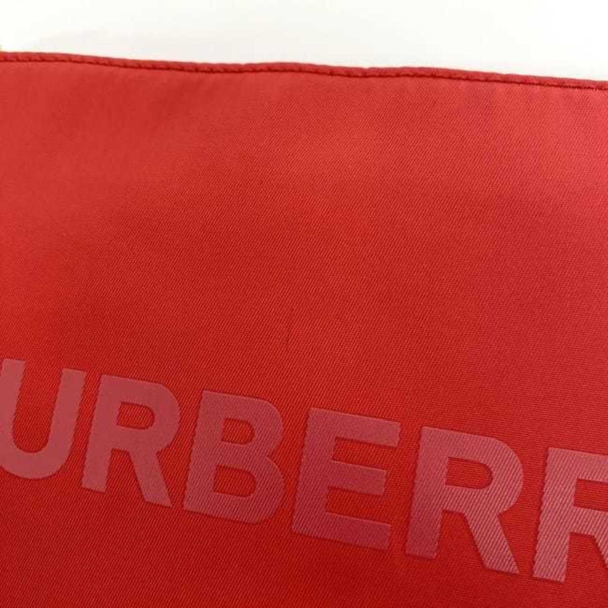 Burberry pouch red ec-20623 nylon rubber BURBERRY with strap carabiner handle ladies