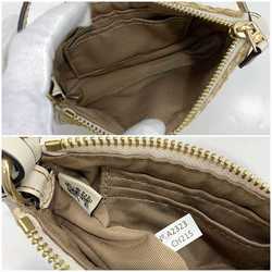 Coach pouch beige white CH215 ec-20663 straw leather COACH tassel compact