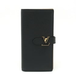 LOUIS VUITTON LV Vertical Wallet Bi-fold Long Taurillon Leather Noir Black M81330