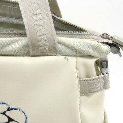 CHANEL Chanel Sport Line Camellia Coco Mark Tote Bag Shoulder Nylon Canvas Ivory White Gray A28538