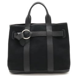 HERMES Hermes Petite Centur PM Tote bag Handbag Canvas Leather Black J stamp