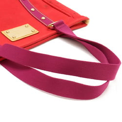 LOUIS VUITTON Louis Vuitton Antigua Line Cabas MM Tote Bag Shoulder Canvas Rouge Red Purple M40034