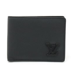 LOUIS VUITTON Aerogram Portefeuille Multiple Bi-fold Wallet Grained Leather Black M69829