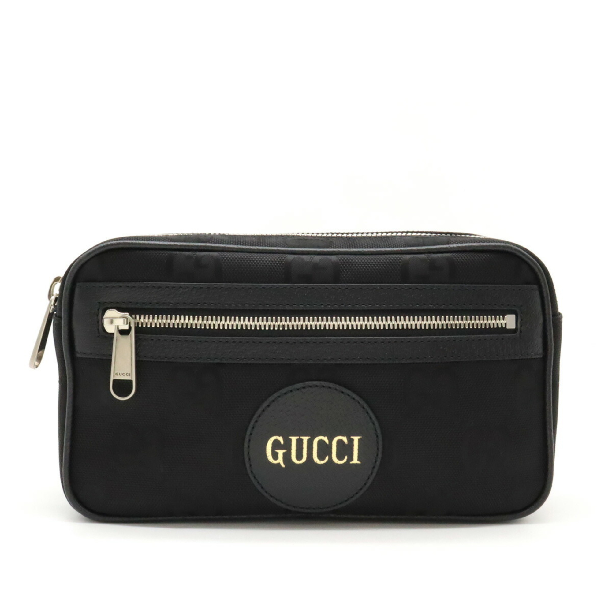 GUCCI Gucci Off The Grid Belt Bag Body Waist Nylon Canvas Leather Black 631341