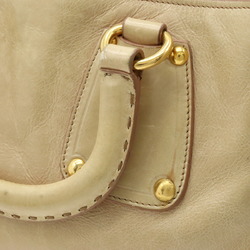 PRADA Prada Tote Bag Handbag Shoulder Leather Beige BN2104