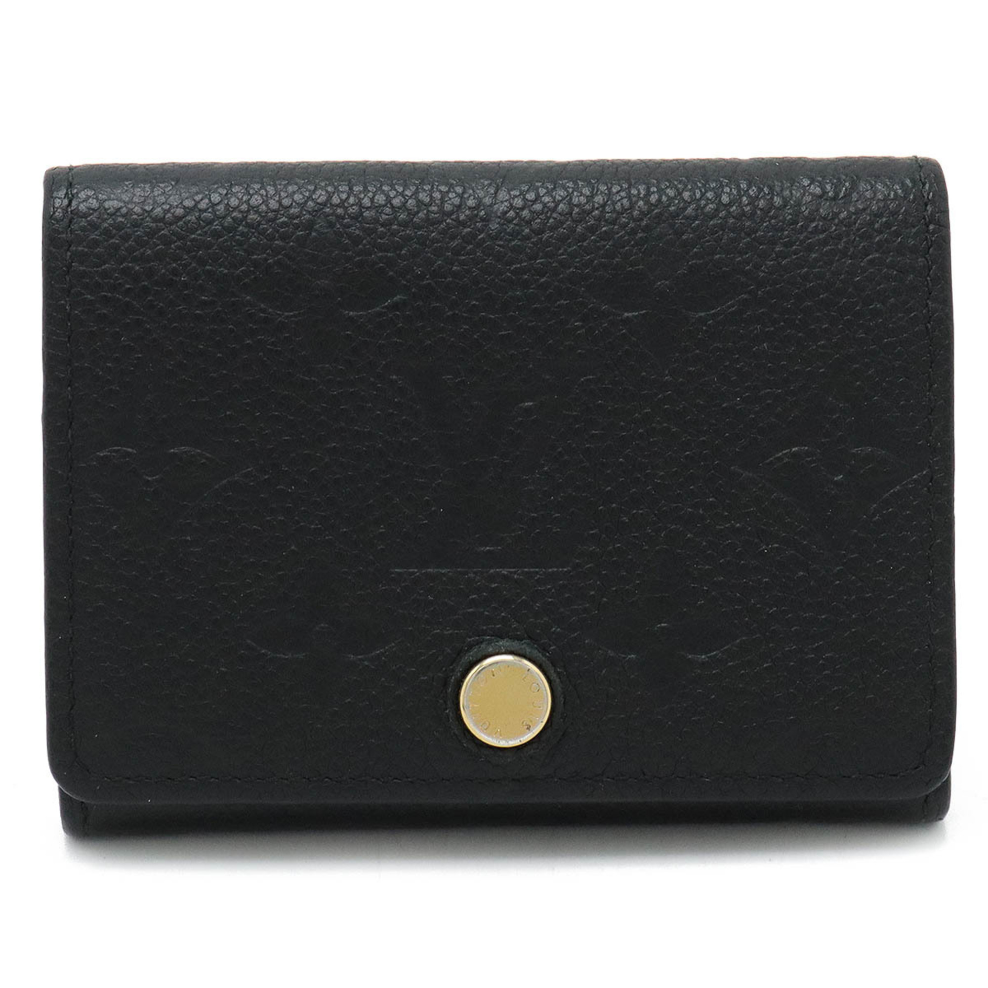 LOUIS VUITTON Louis Vuitton Monogram Empreinte Envelope Carte de Visite Card Case Business Holder Noir Black M58456