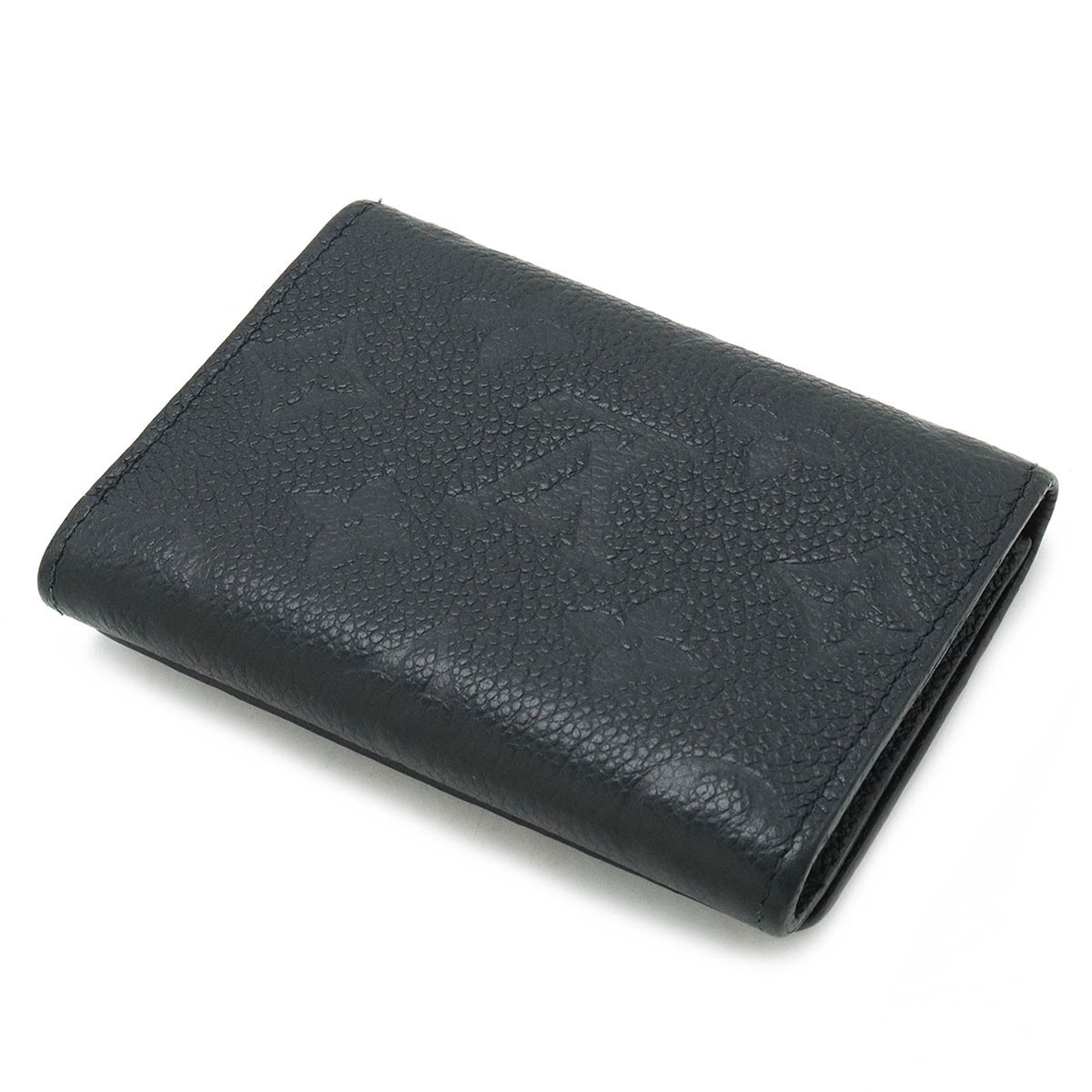 LOUIS VUITTON Louis Vuitton Monogram Empreinte Envelope Carte de Visite Card Case Business Holder Noir Black M58456