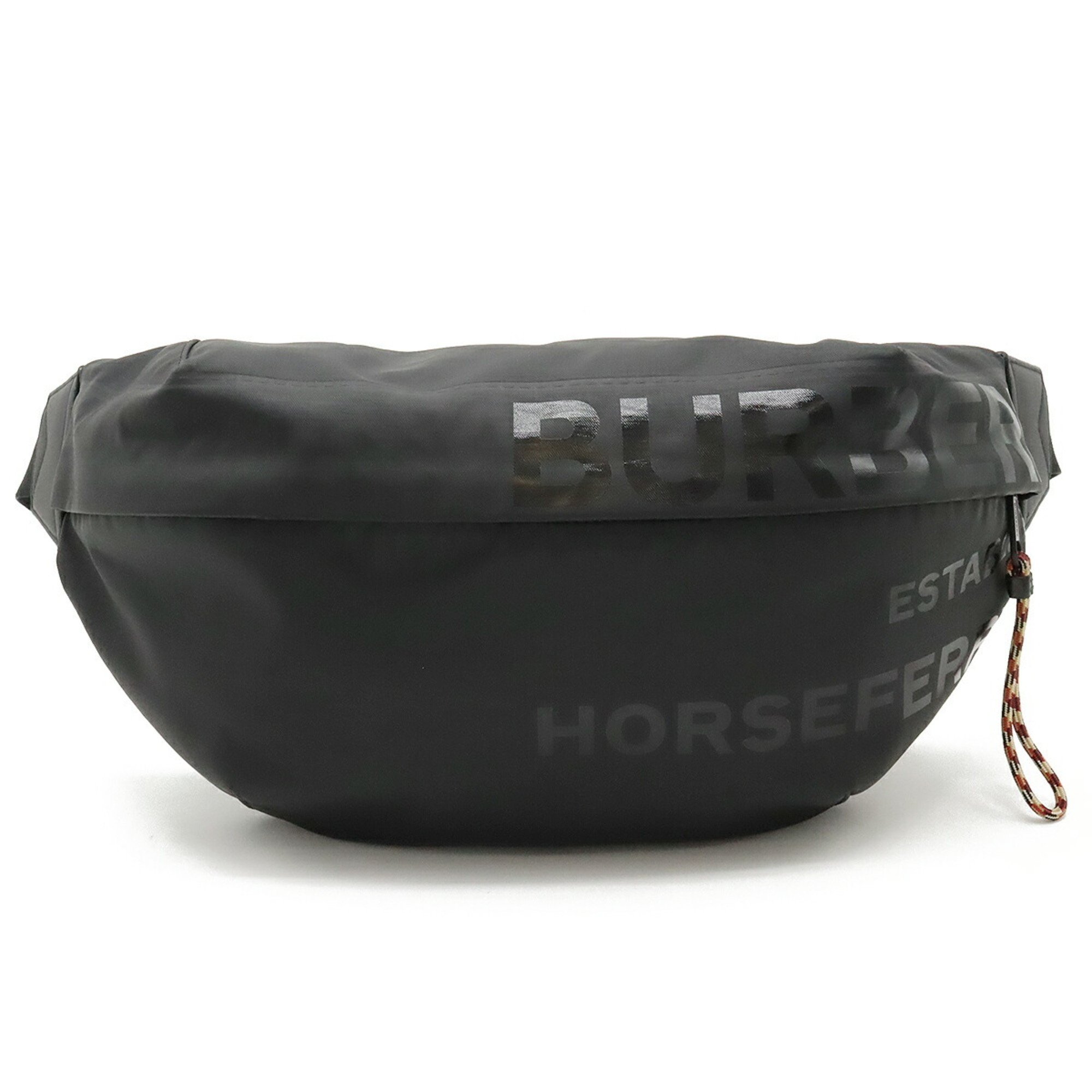 BURBERRY MD SONNY Horseferry Print Body Bag Bum Waist Pouch Coated Canvas Black 8036555