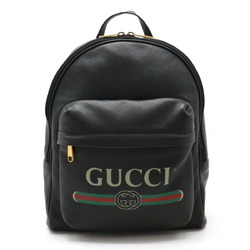 GUCCI Gucci Print Backpack Rucksack Daypack Leather Black 547834