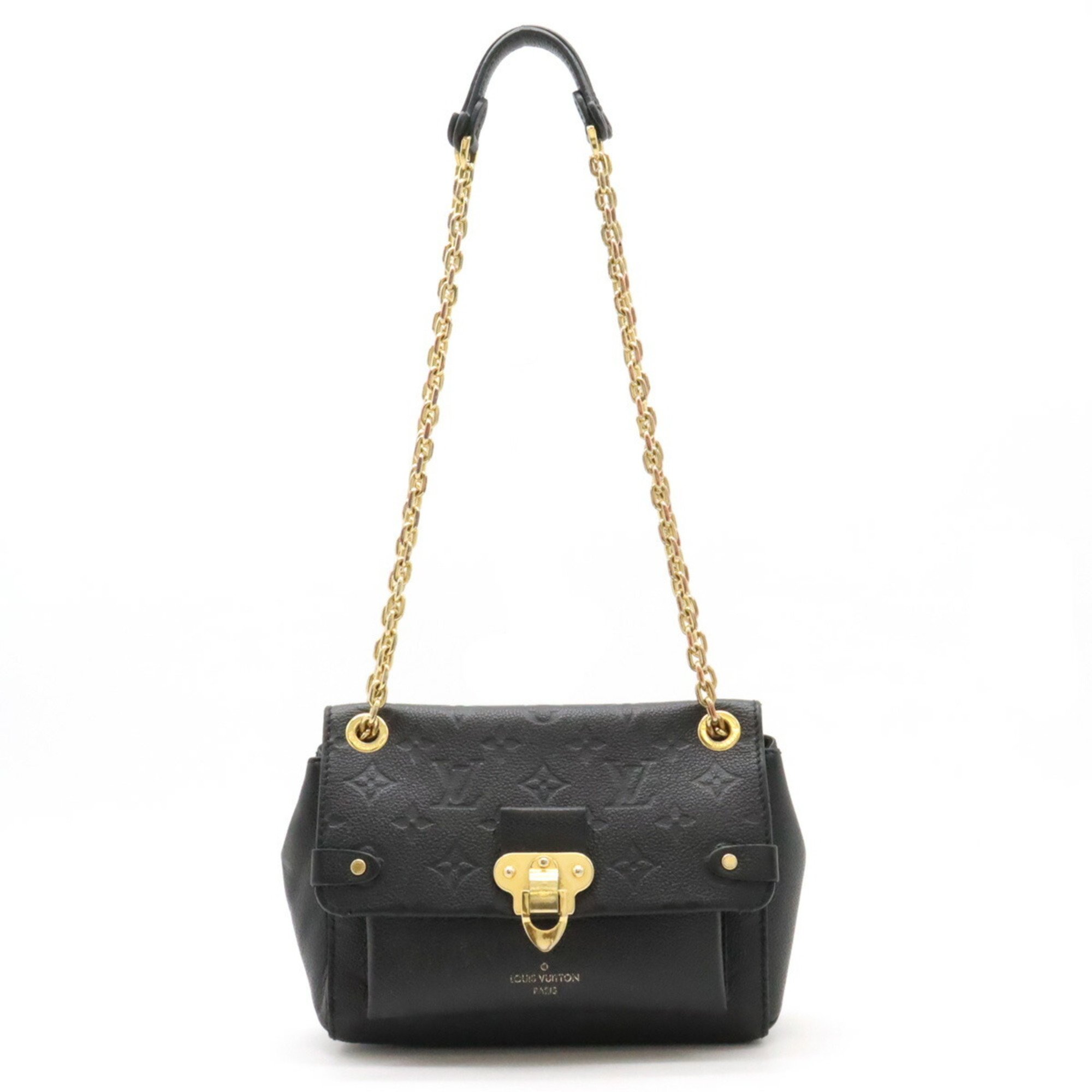 LOUIS VUITTON Louis Vuitton Monogram Empreinte Vavin BB Shoulder Bag Chain Noir Black M44550