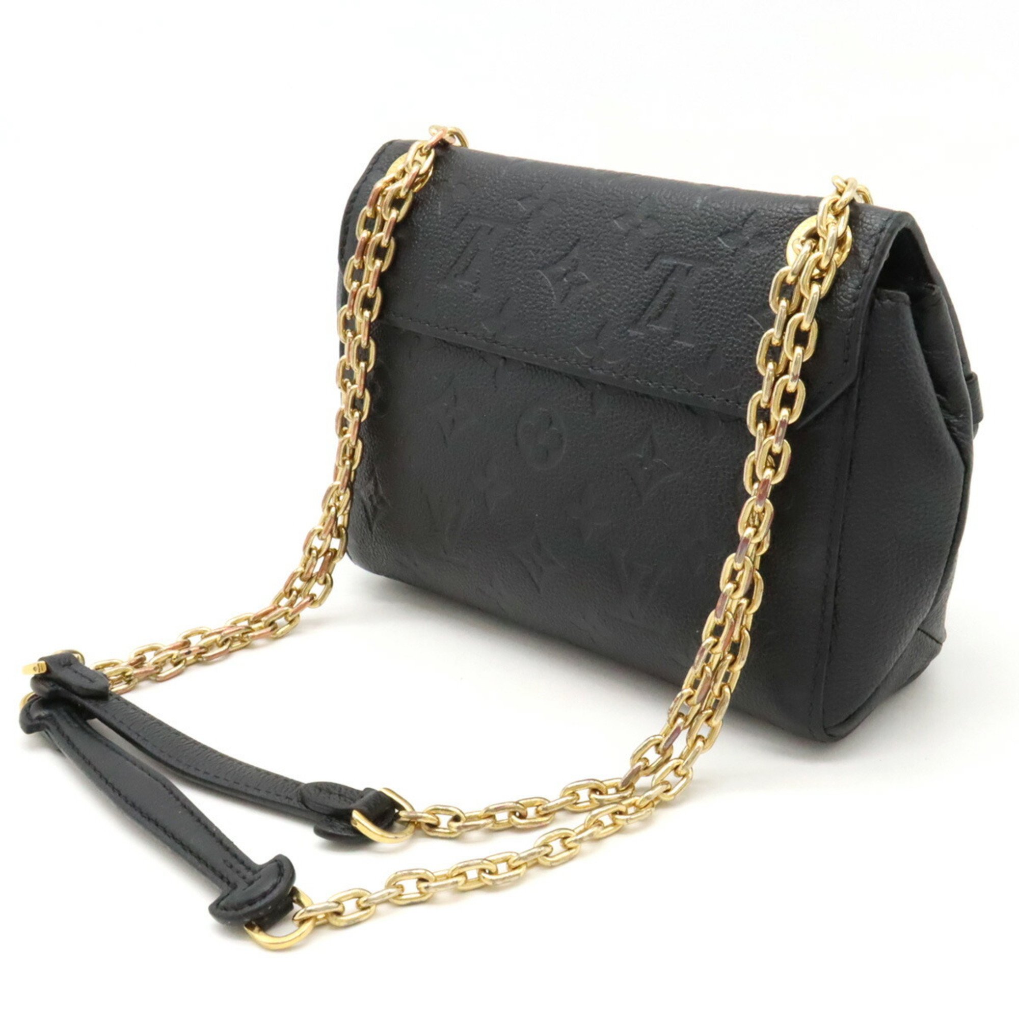 LOUIS VUITTON Louis Vuitton Monogram Empreinte Vavin BB Shoulder Bag Chain Noir Black M44550