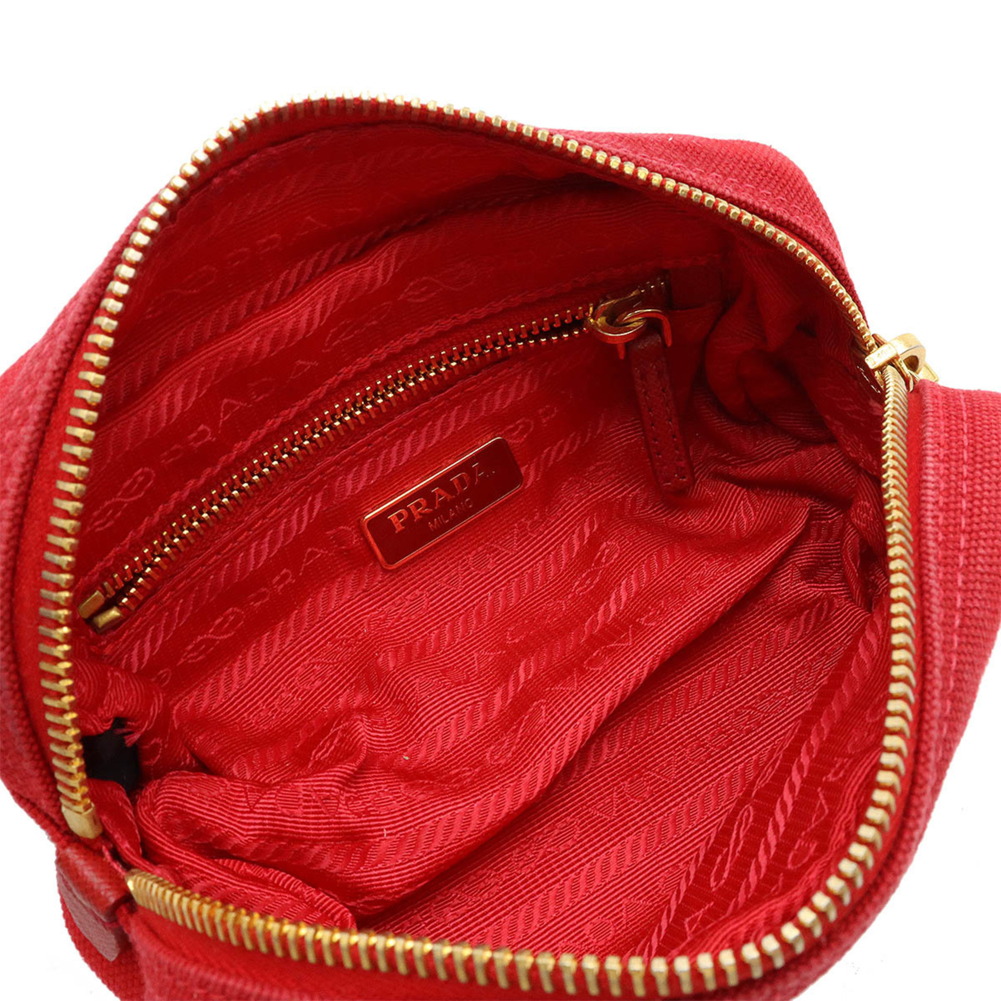 PRADA Prada Multi Pouch Canvas ROSSO Red 1NA175