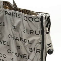 CHANEL Unlimited Tote Bag Large Shoulder Nylon Silver 6113