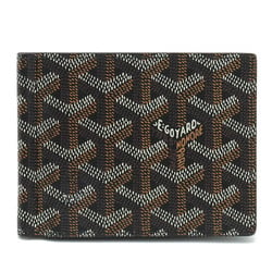 GOYARD Saint Thomas Bi-fold Wallet with Money Clip, Bill Herringbone Pattern, PVC, Leather, Black, Brown