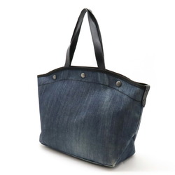 PRADA Prada Tote Bag Shoulder Denim Leather Blue Black 1BG310