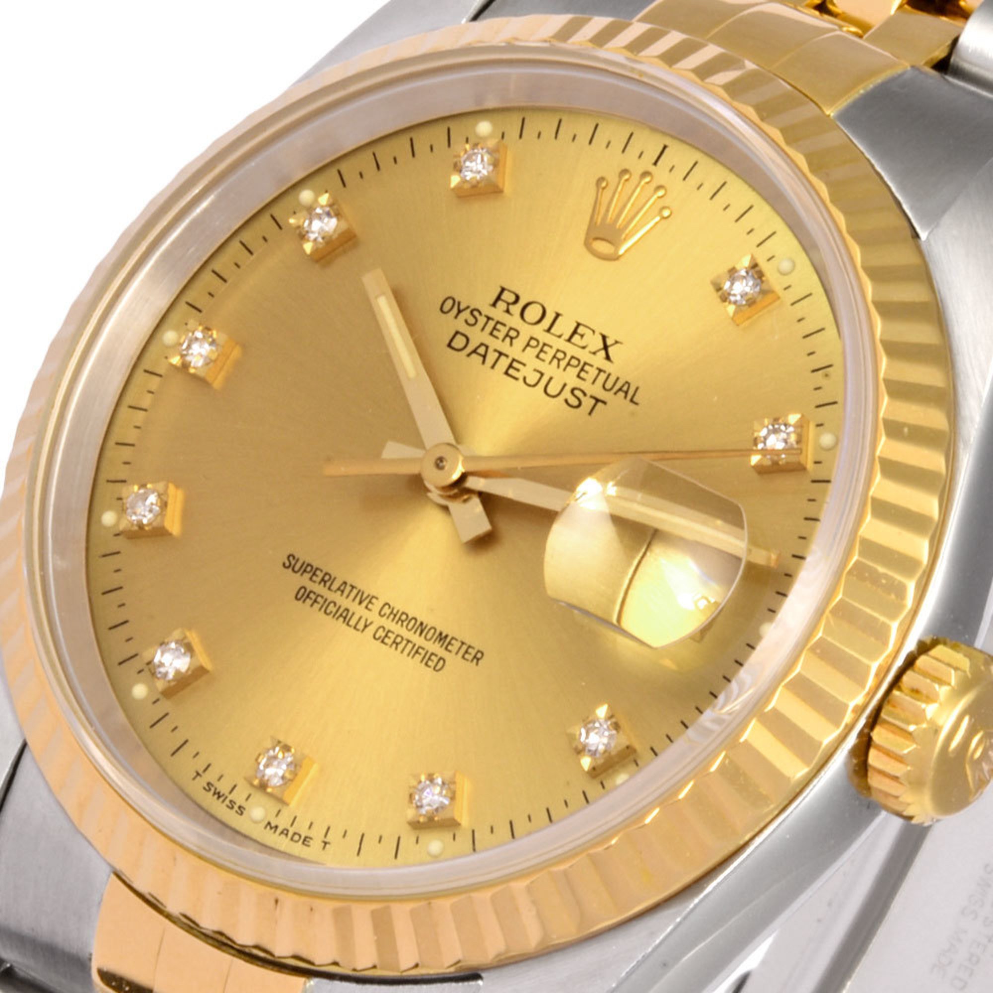 Rolex ROLEX 16233G Datejust C Series Automatic Champagne Dial 10P Diamond Index SS x YG Men's Watch