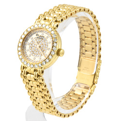 Chopard 10/5602 Watch Quartz Diamond Mirror Dial K18YG Solid Gold Bezel Ladies