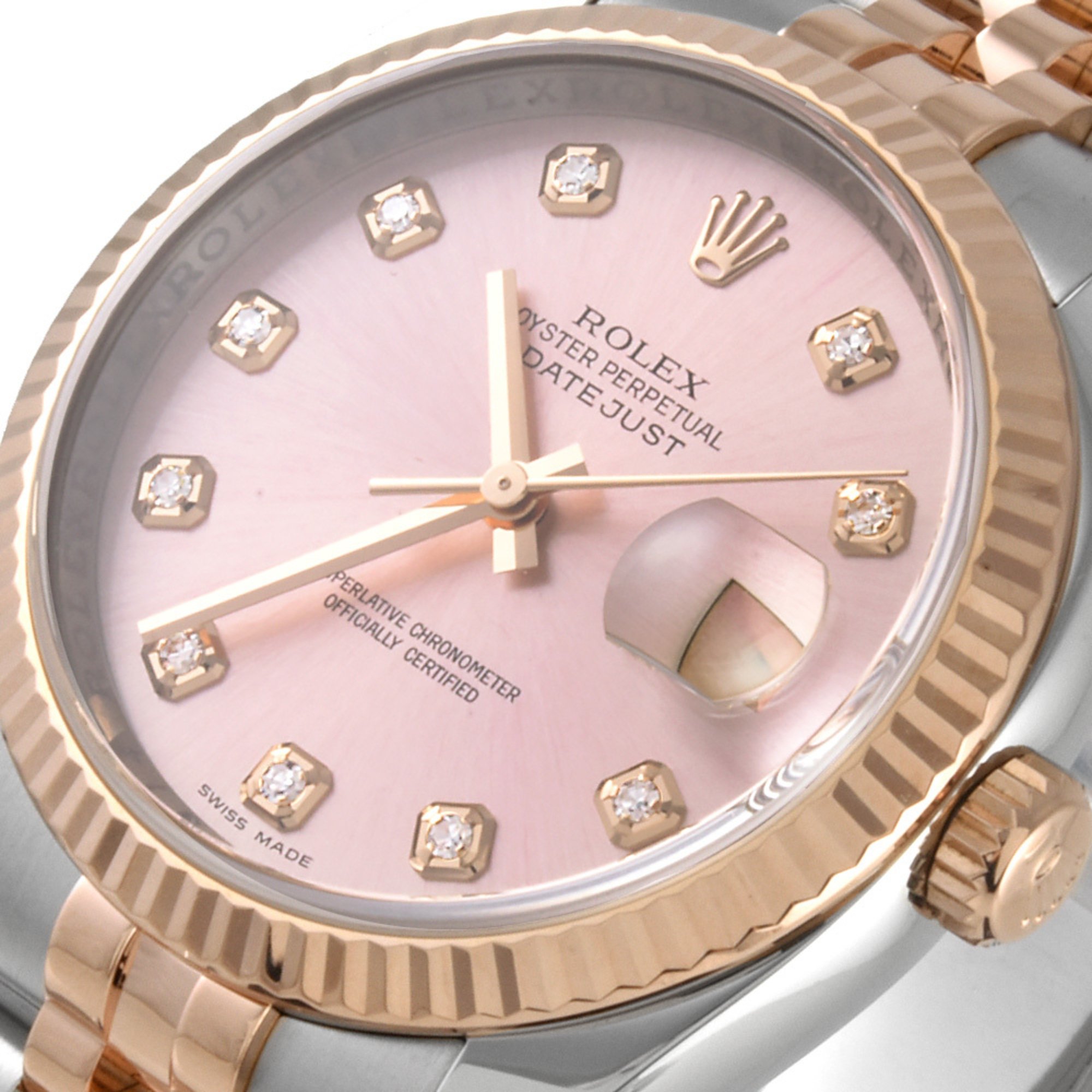 Rolex ROLEX 116231G Datejust V-series Automatic Watch Pink Dial Men's